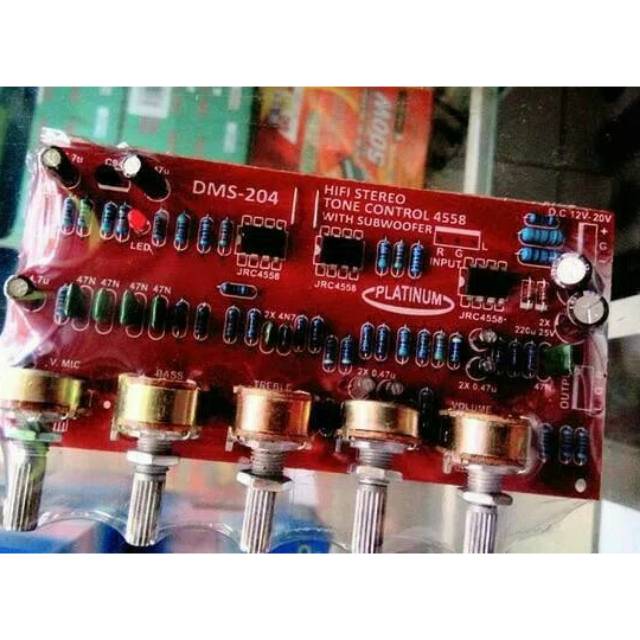 KIT TONE CONTROL STEREO DMS-204 + MIC + SUBWOOFER