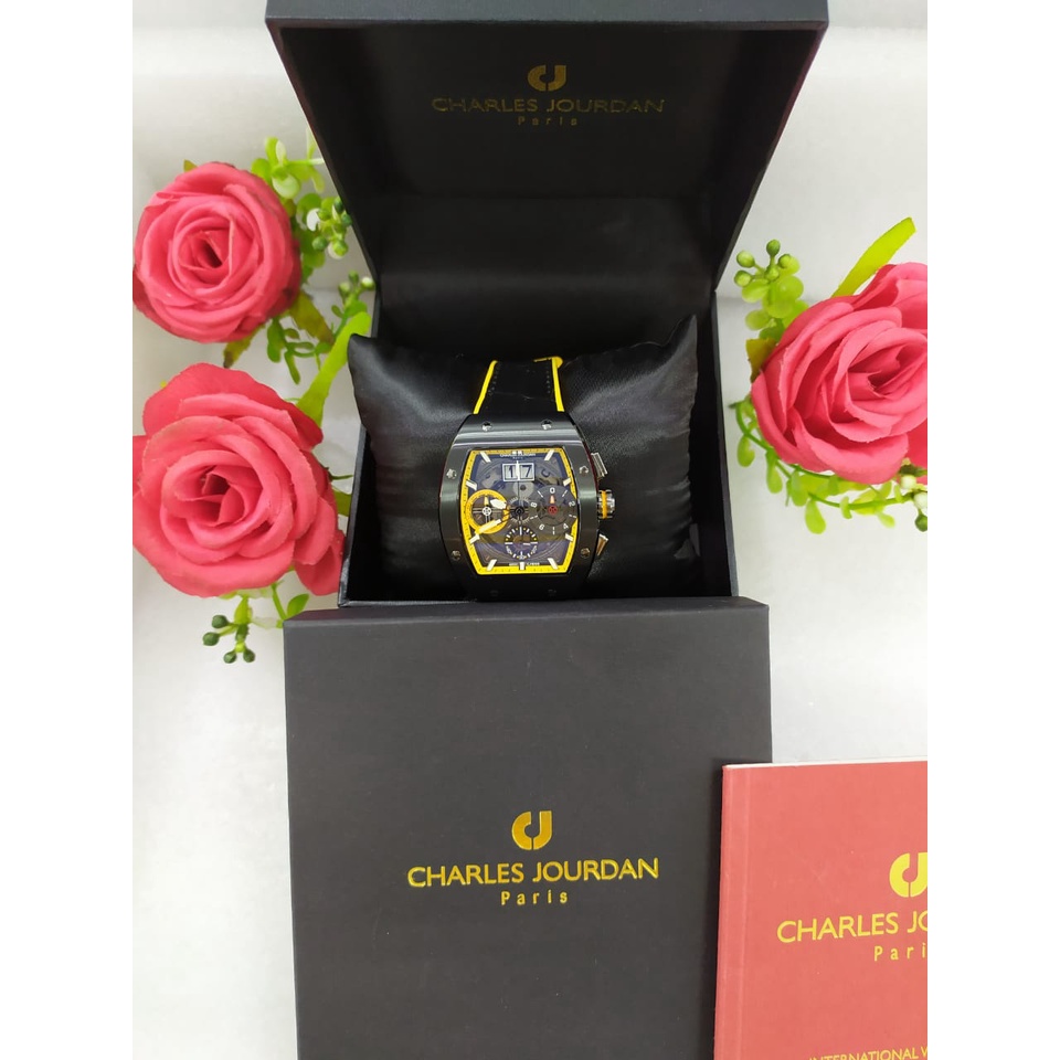 JAM TANGAN COUPLE CHARLES JOURDAN CJ1090  ORIGINAL GARANSI RESMI