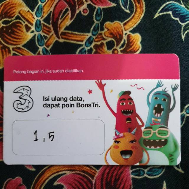 Kuota Tri-AON NASIONAL 1.5GB & 2GB & 3GB & 6GB- 30hari