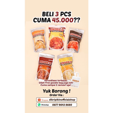 

Dikripikin keripik pedas - kripset - keripik singkong