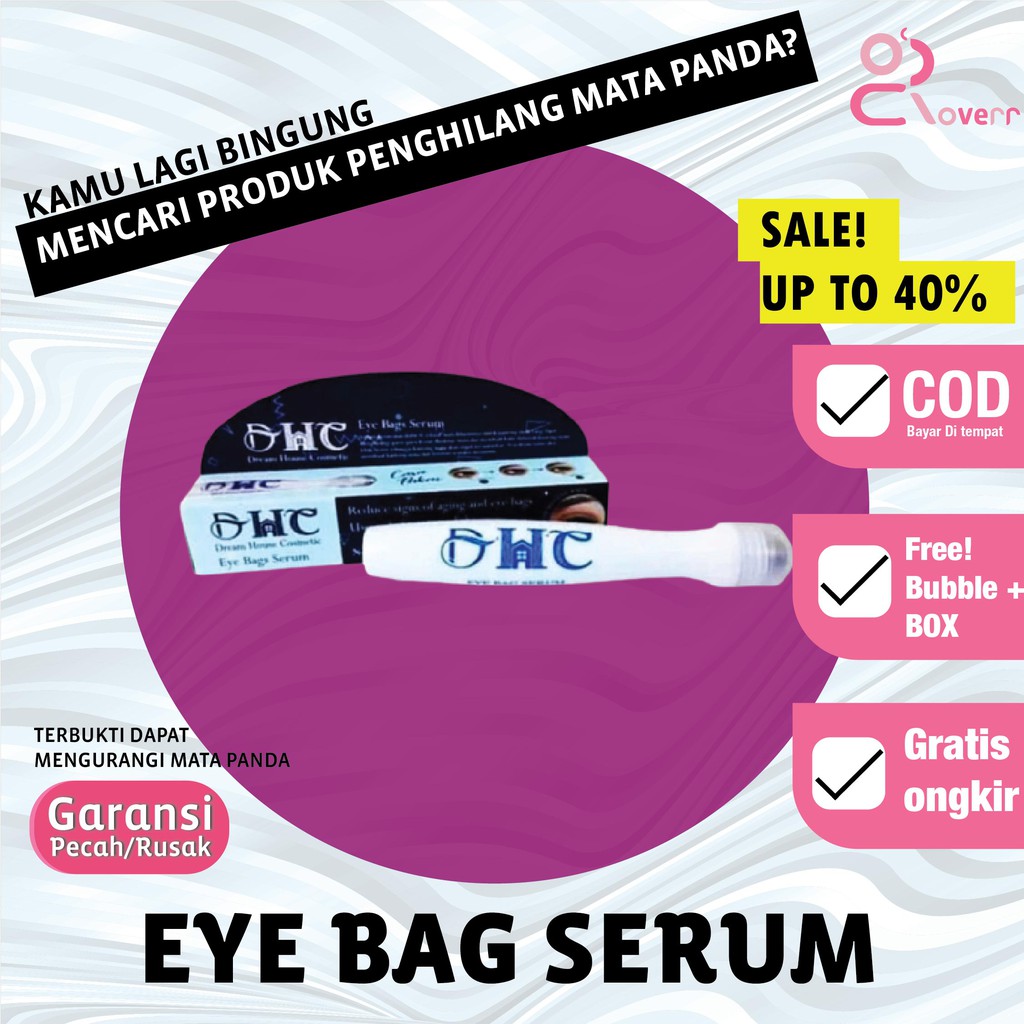 Serum Krim Penghilang Kantung Mata Panda Garis Kerutan DHC Eye Bag Roller Original BPOM