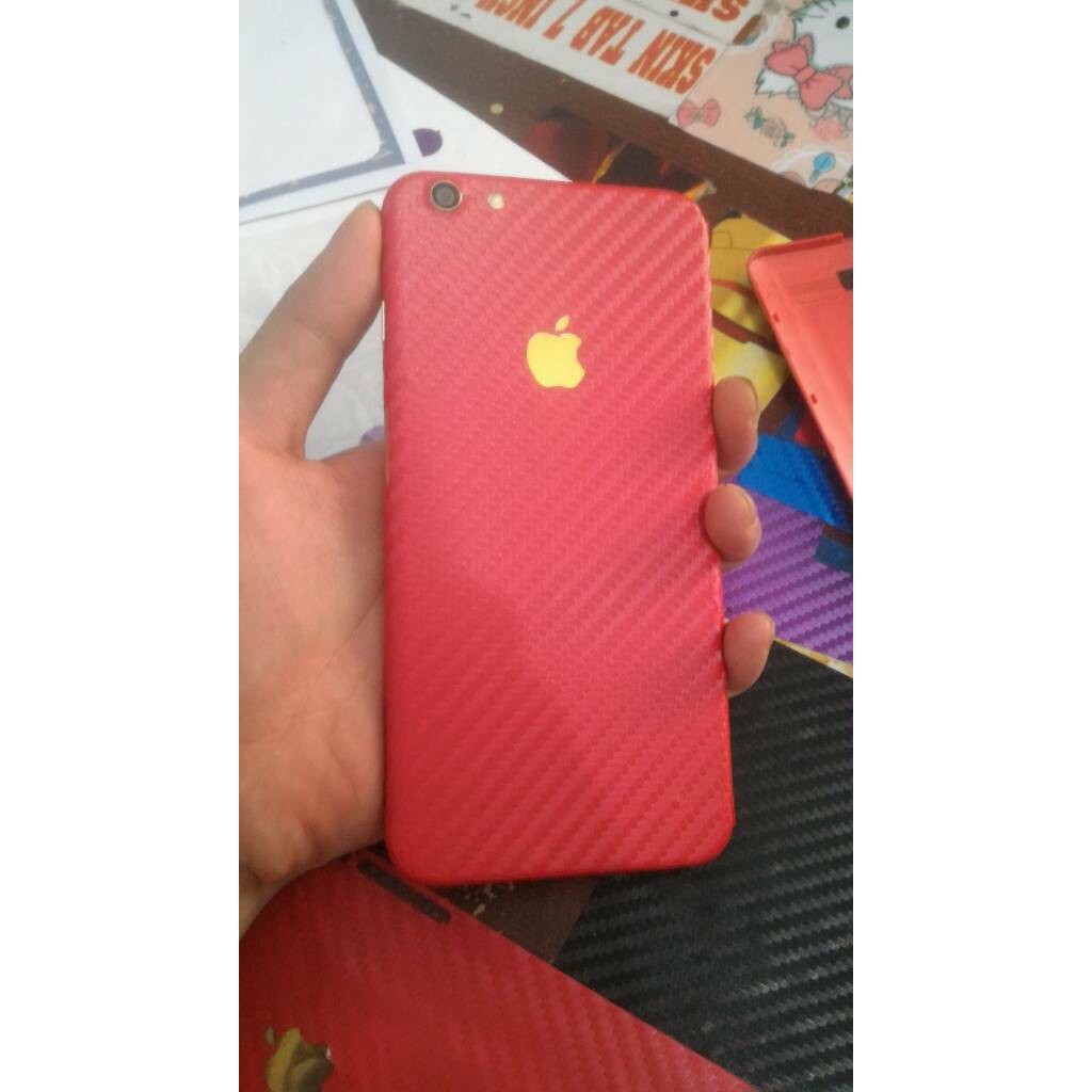 Garskin Iphone 4 5 6 6+ red black carbon for case body