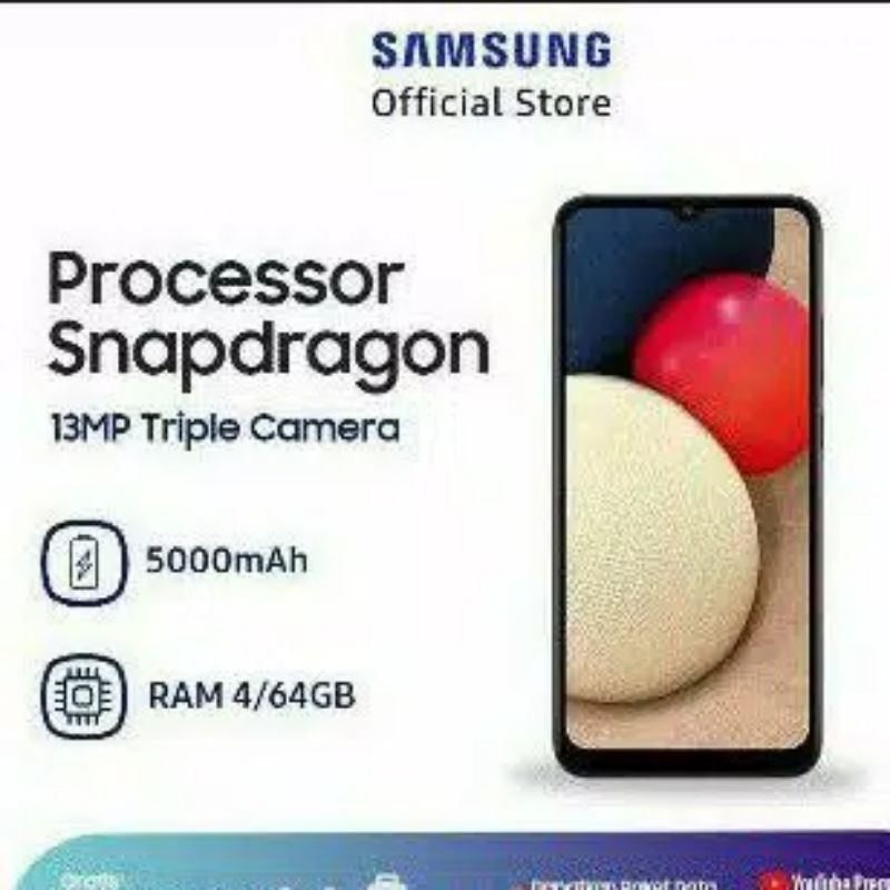 Samsung Galaxy A02S Ram 4/64 Garansi Resmi Samsung Indonesia SEIN