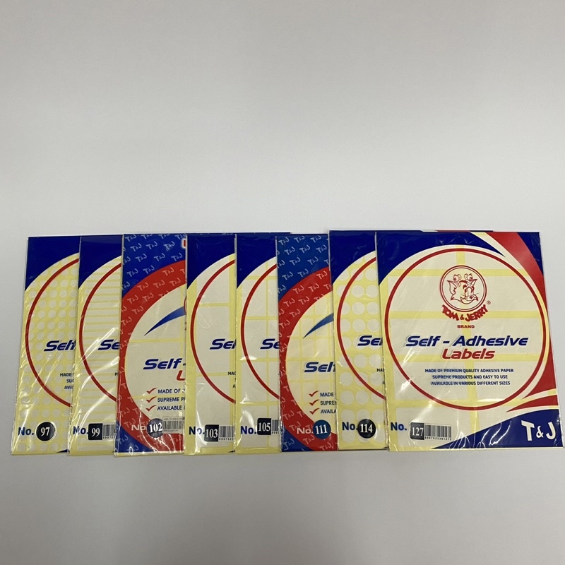 

LABEL STIKER TOM N JERRY / LABEL UNDANGAN / LABEL PUTIH T&J (1PAK ISI 10 LEMBAR)