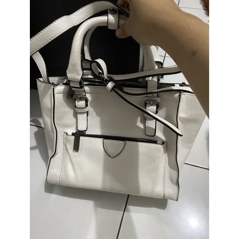 preloved tas bag zara original warna putih