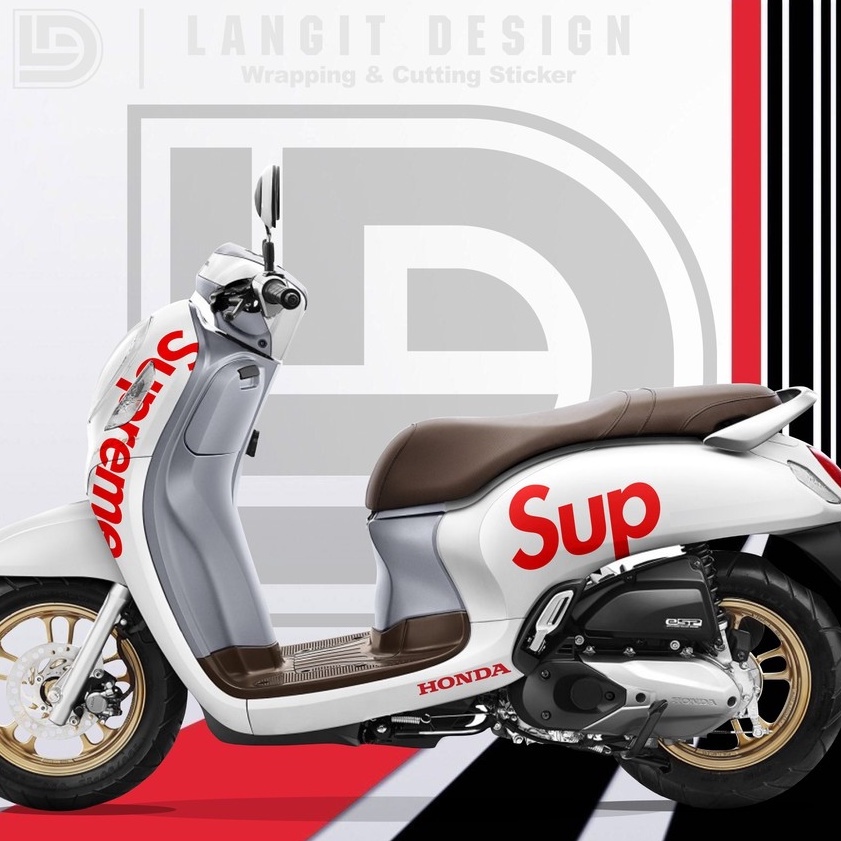 stiker scoopy supreme