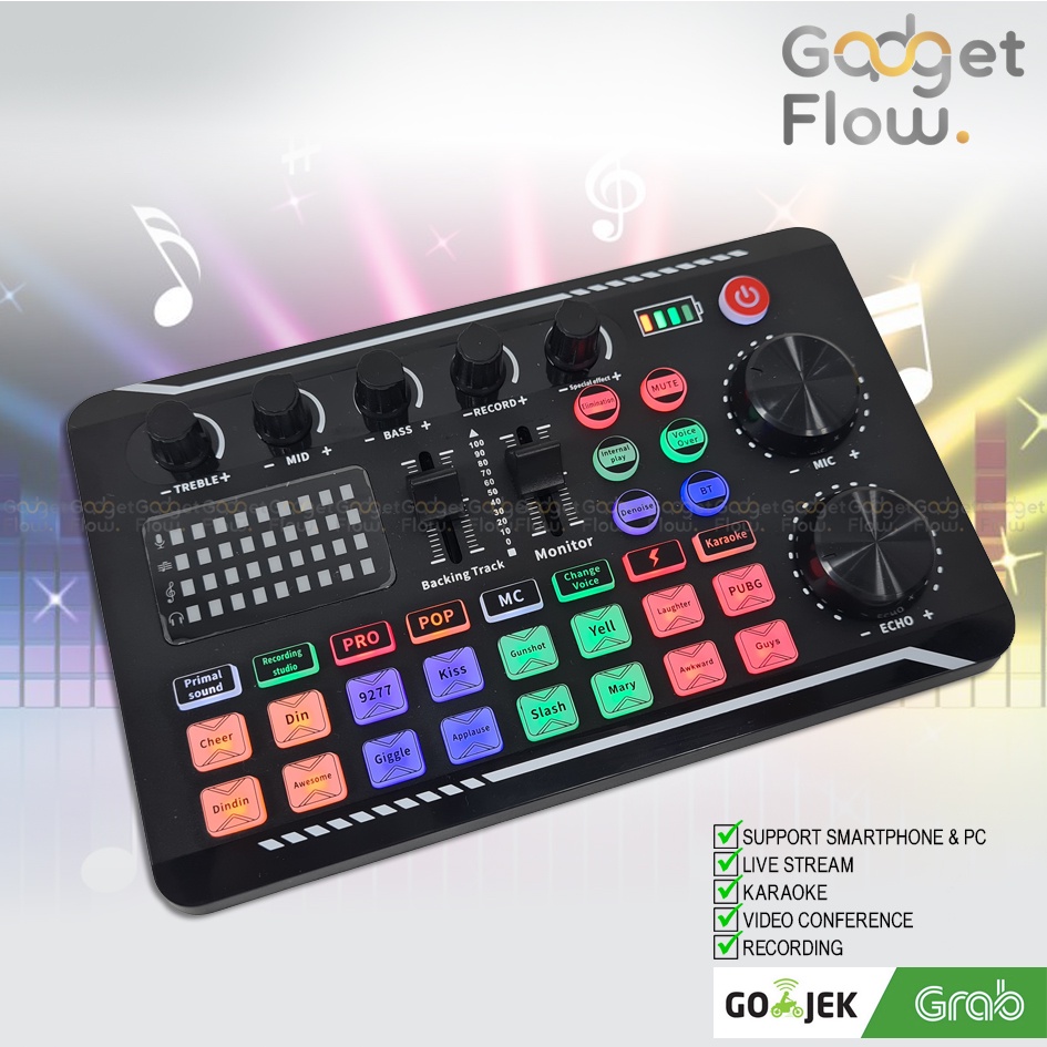 Sound Card Soundcard Recording live Stream Karaoke Smartphone PC F998