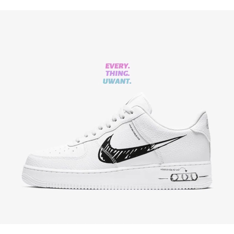 Nike Air Force 1 Low Sketch White Black