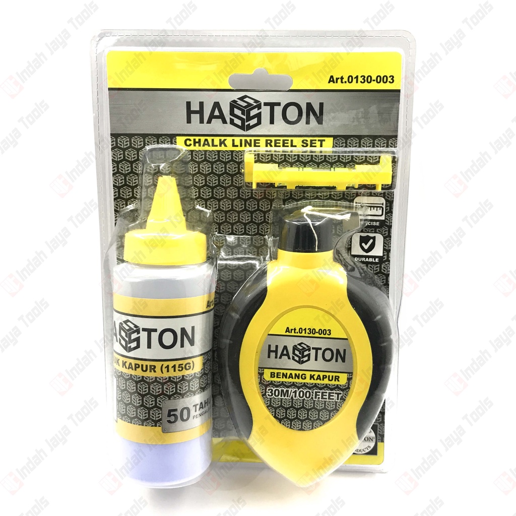 HASSTON 0130-003 Sipatan Set Reel Chalk Line Lot Tarikan Benang Kapur