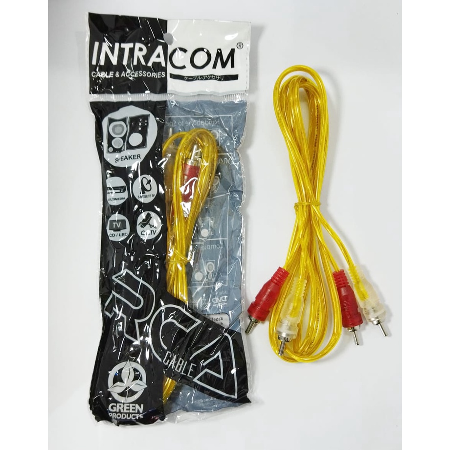 Kabel RCA AUX 1-1 / 2-1 / RCA 2-2 / RCA 3-3 INTRACOM + Packing Kabel Audio