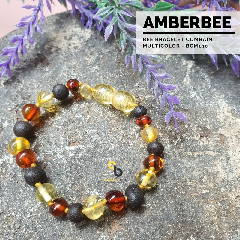 Gelang Amber Anak Premium Mix Multicolor BCM140 By Amber Bee