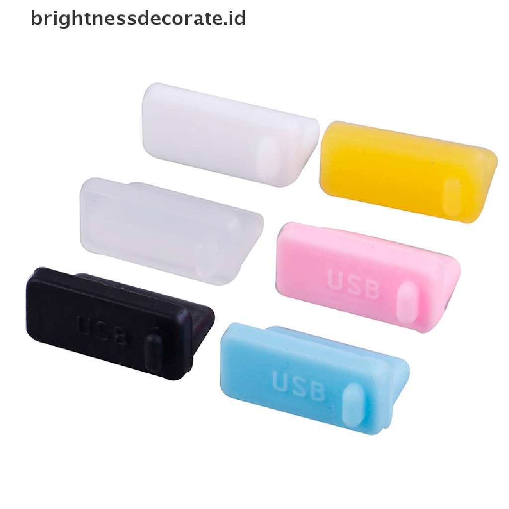 10pcs Tutup Pelindung plug usb Bahan Silikon anti Debu