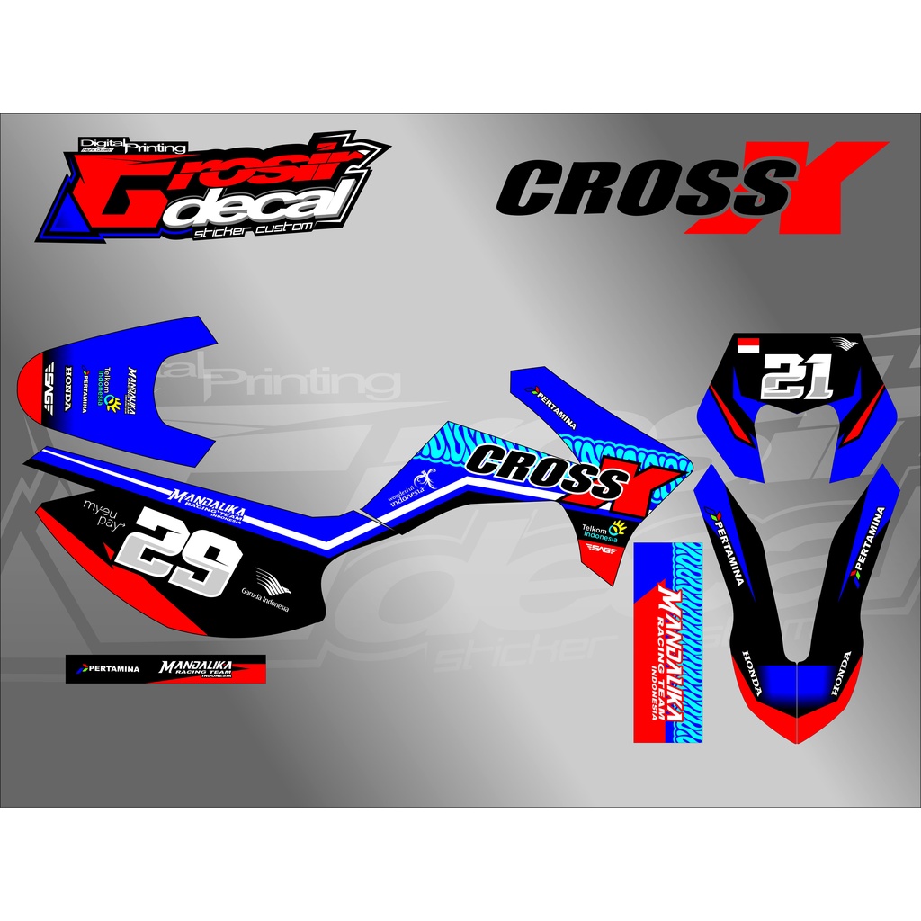 Decal sticker VIAR CROSS X 150 mandalika Dekal VIAR CROSS X 150 pertamina fullbody