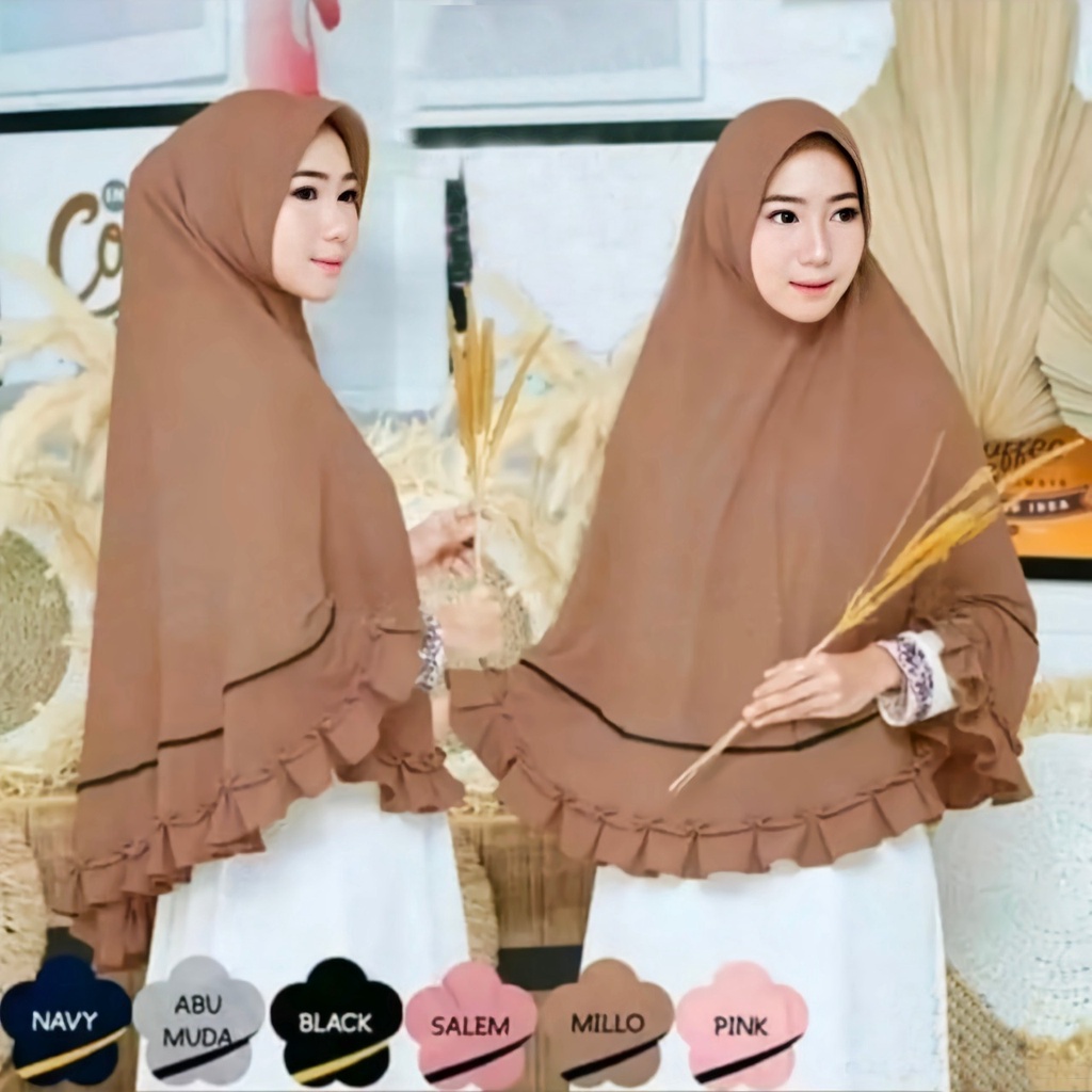 krudung instan jilbab bergo fulya khimar pet motif list rempel bahan jersey premium jumbo terbaru