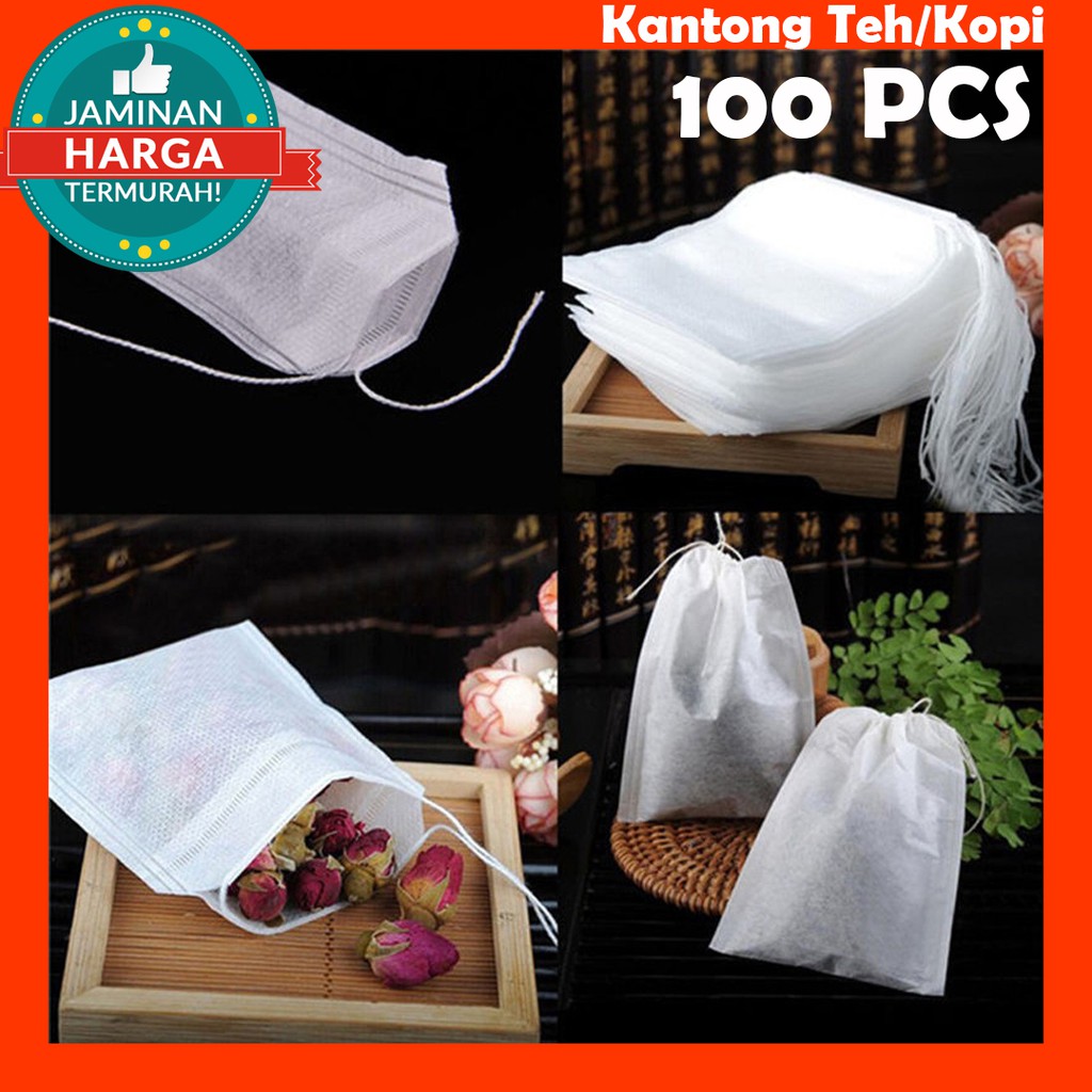 Kantong Teh dan Kopi Kertas Saring Tea Bag Coffee Bag Teabag 100pcs