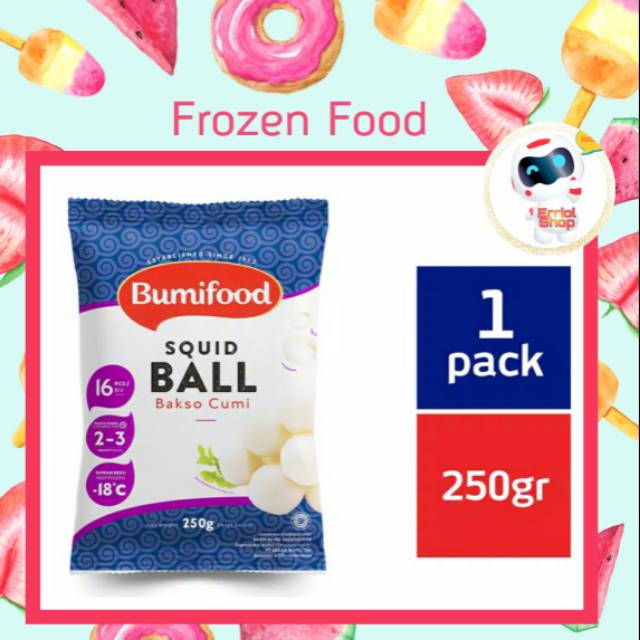 

SQUID BALL BUMIFOOD 250Gr BAKSO CUMI isi 16pcs