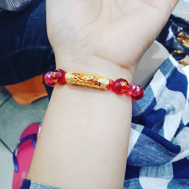 Best Item! Gelang kristal tabung variasi batu mantra