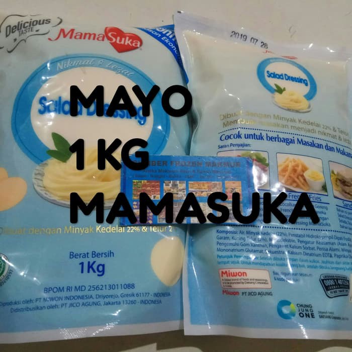 

Mayo 1kg mamasuka mayonaisse mayones. Sumber frozen makmur