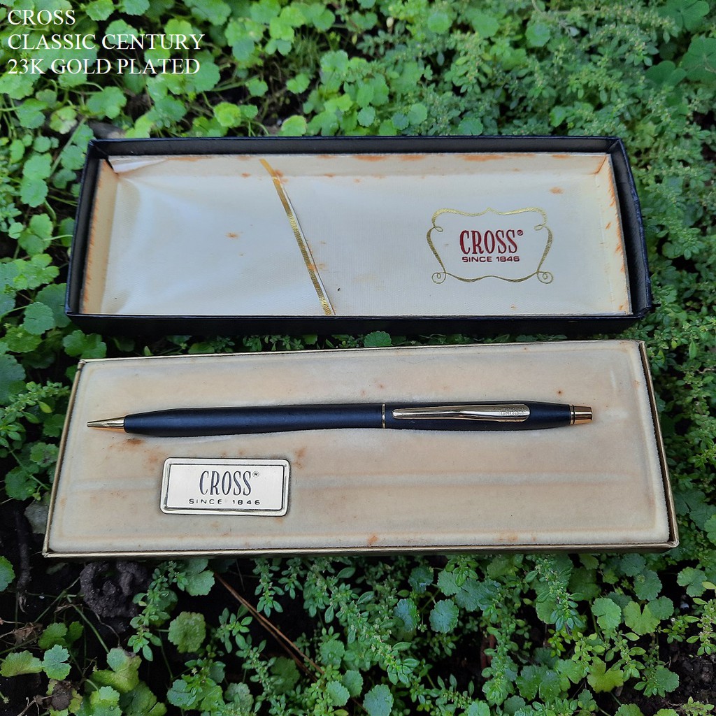 Pensil mekanik Cross classic century 23K gold plated set