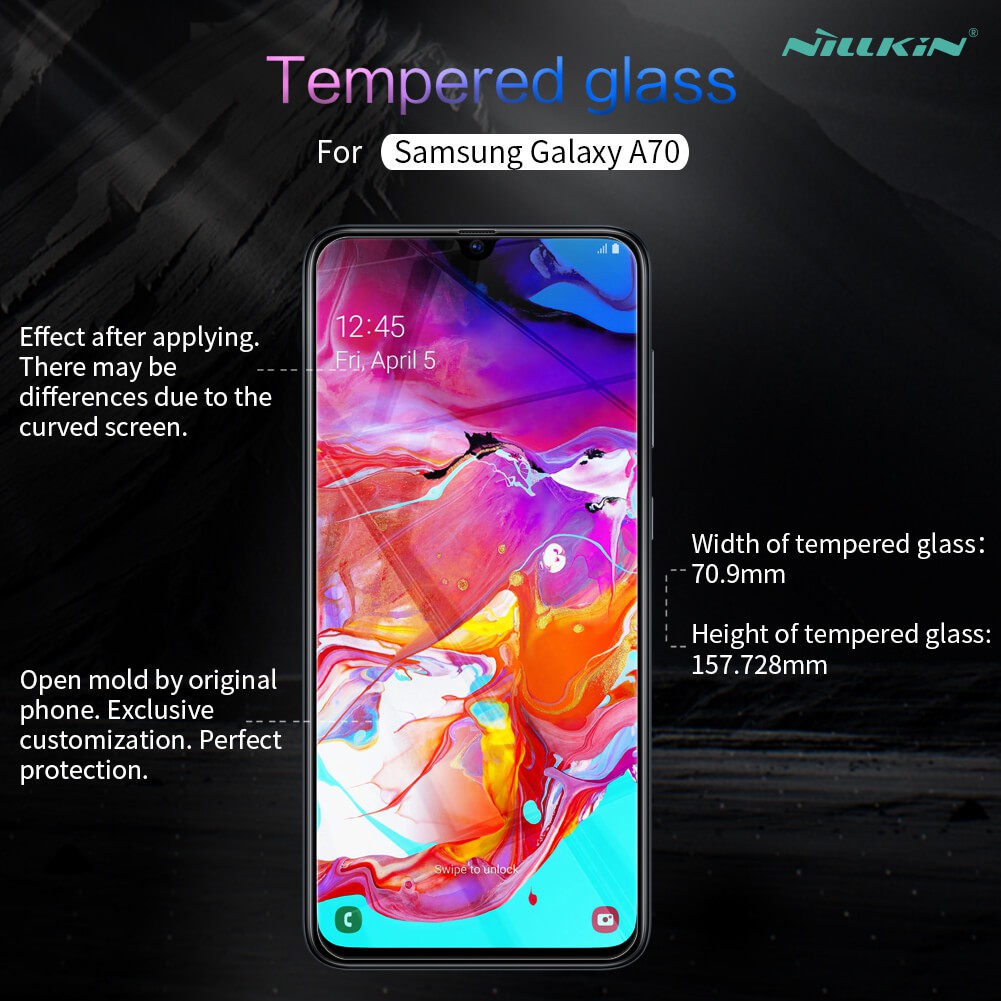 AUTHENTIC Tempered glass Samsung A70 / A70s Thickness 0.2mm H+P