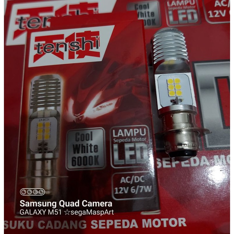 Lampu Led Motor T19 12V M5 K1 AC DC Putih Tenshi