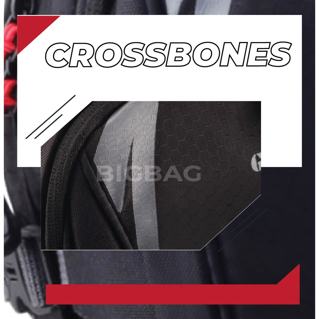 PTS -Tas Ransel Outdoor Pria Gear Bag CROSSBONES 13098  Laptop Backpack + FREE Raincover Promo Diskon