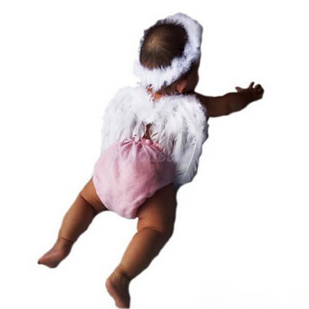 sayap bando malaikat baby born photo booth angel wing putih