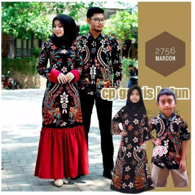 Sarimbit Keluarga / Couple Batik / Batik Keluarga Standar Jumbo Ori Ndoro Dnt Manuk Tarung Warna