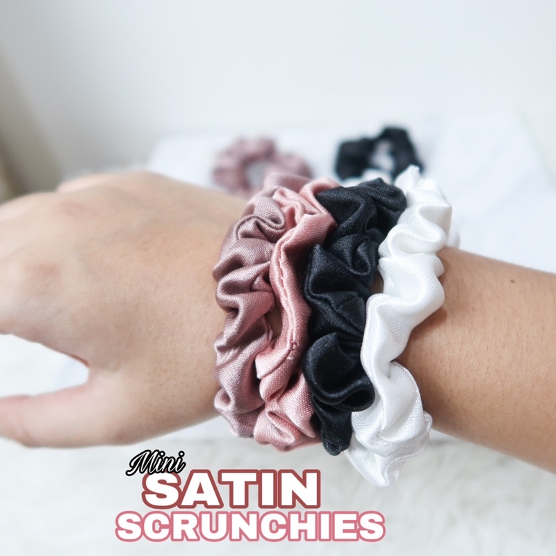 IKAT RAMBUT MINI SATIN SCRUNCHIES KOREA PREMIUM BEST SELLER