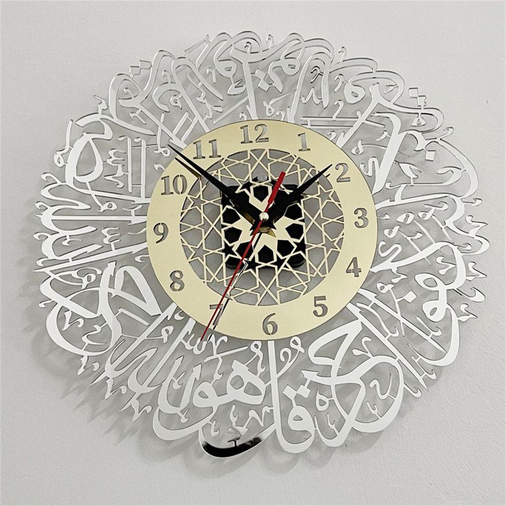 Populer Jam Dinding Decor Art Kaligrafi Cermin Wall Decor