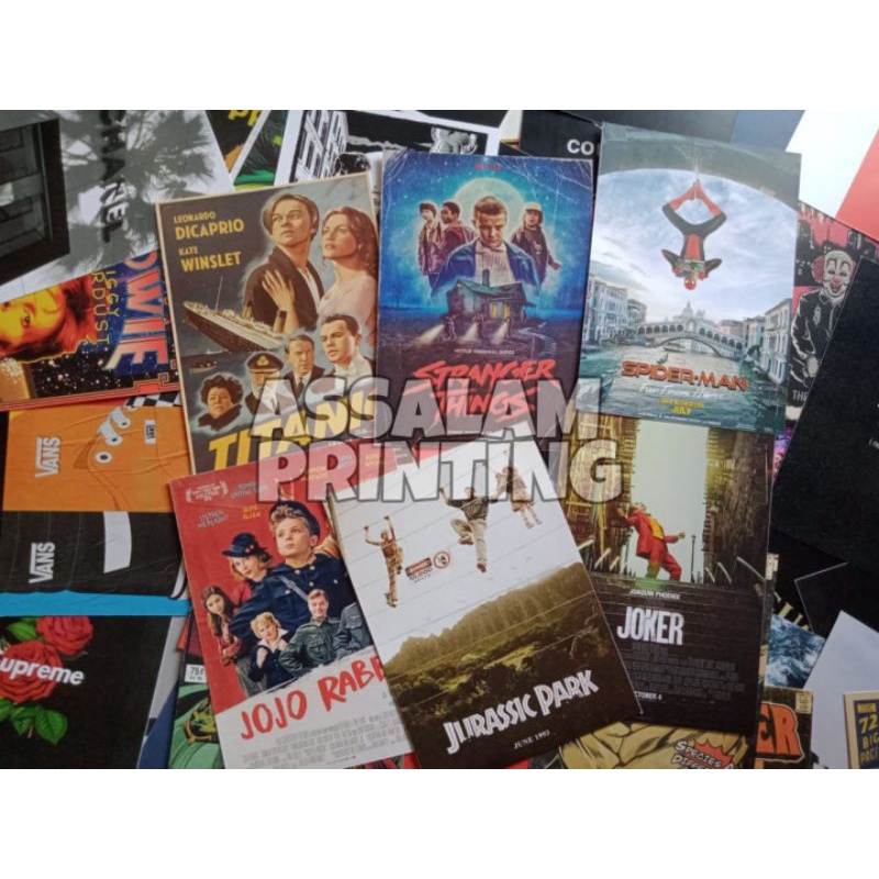 (40PCS) POSTER AESTHETIC ANIME COMIK CARTOON FOOTBALL RETRO BAND BRAND MOVIE ISI 80PCS WALL DECOR-5