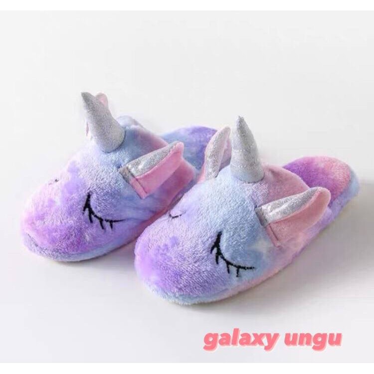 SANDAL UNICORN RAINBOW GALAXY STARS SEPATU KAMAR