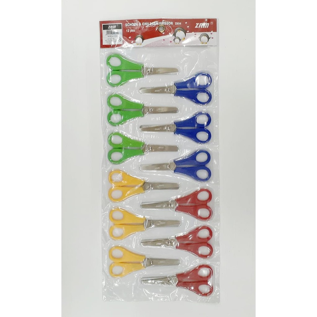 

GUNTING KERTAS ZRM Z804 KECIL UJUNG TUMPUL PER LEMBAR ISI 12