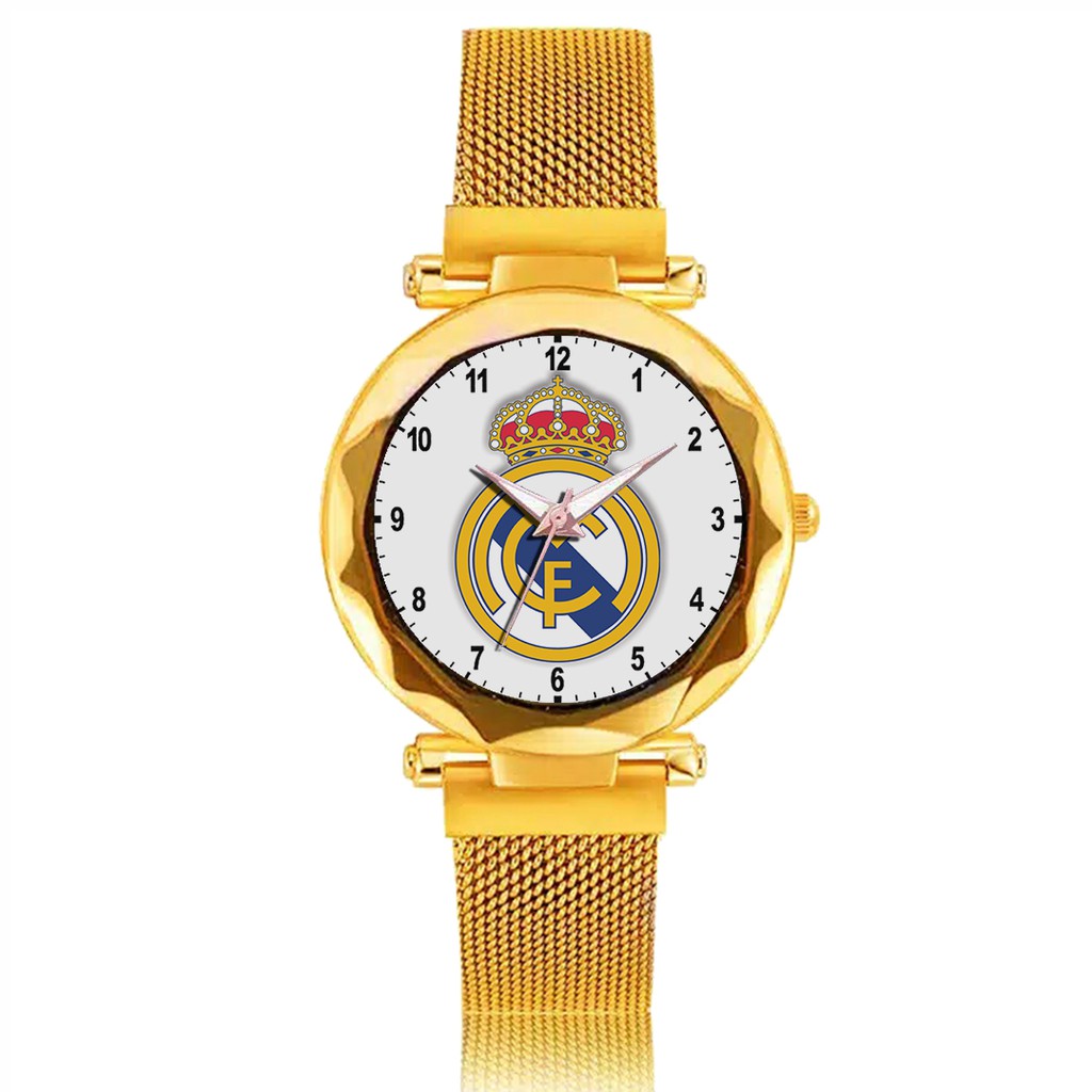 Jam Tangan Wanita Custom - REAL MADRID 1 Free Box &amp; Batre Cadangan