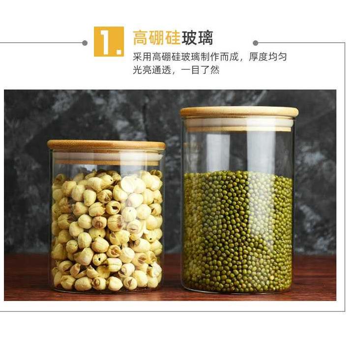 ♣ Toples Kaca Tutup Bambu Kayu Kedap Udara Minimalis Aesthetic Cantik Bentuk Lingkaran – Kotak Tempa