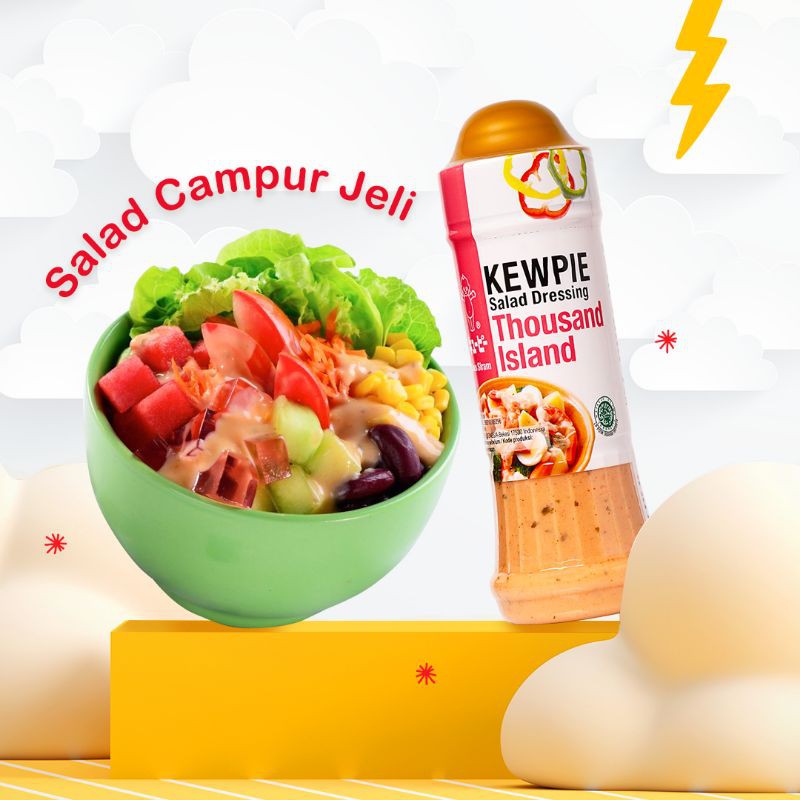 Kewpie Salad Dressing Thousand Island 1 Liter | Saus Salad Buah Sayur