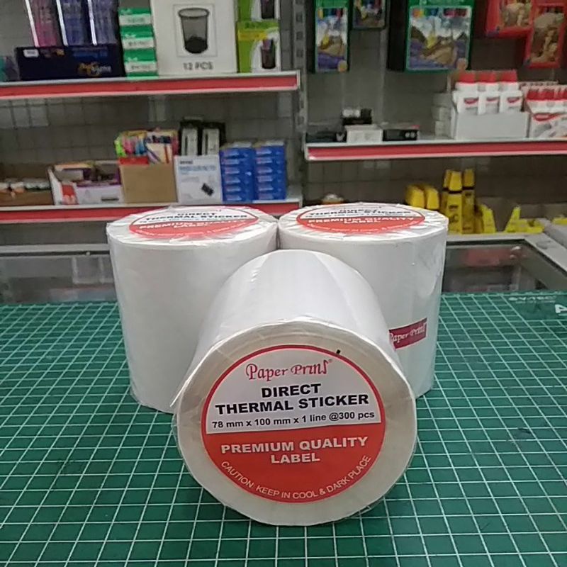 

Thermal Sticker 78mm x 100mm @300pcs Paperpryns