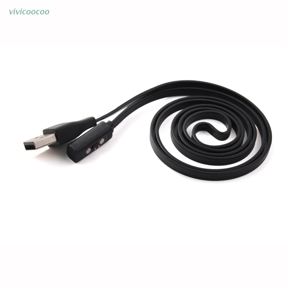 VIVI   Black USB Charger Charging Cable For Pebble Time Round/ Time Smart Watch/ Time