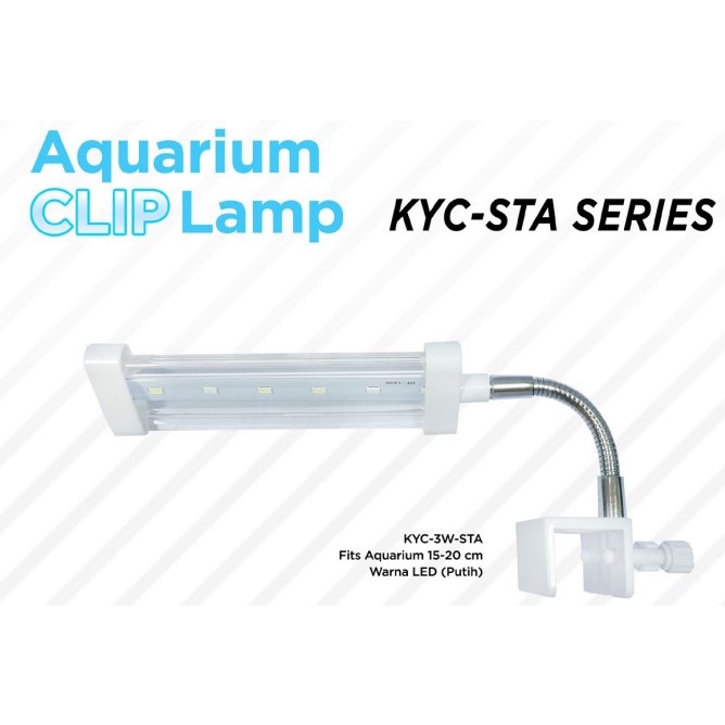 LAMPU JEPIT YAMANO/KIYOSAKI LAMPU AQUARIUM 3 WATT WARNA BIRU PUTIH LAMPU LED AQUARIUM LAMPU AQUASCAPE