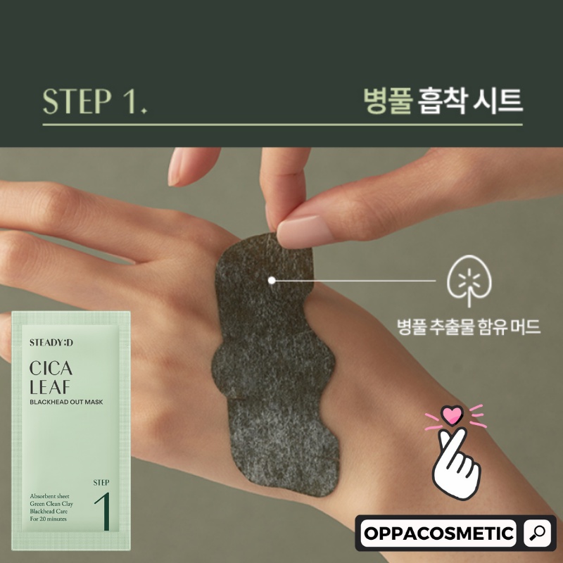 Steady:D Cica Leaf Black Head 2-Step Kit