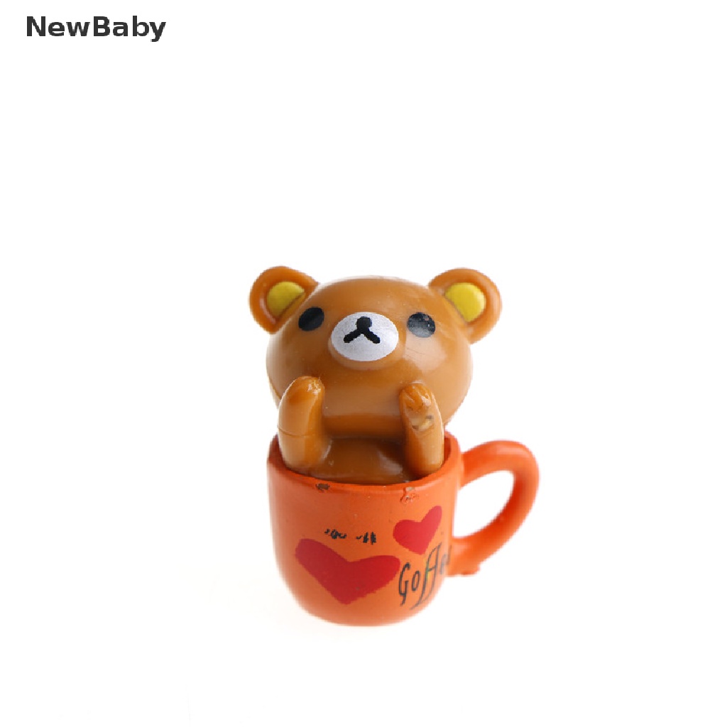 6pcs / set Miniatur Beruang Untuk Dekorasi Taman Mini / Rumah Boneka