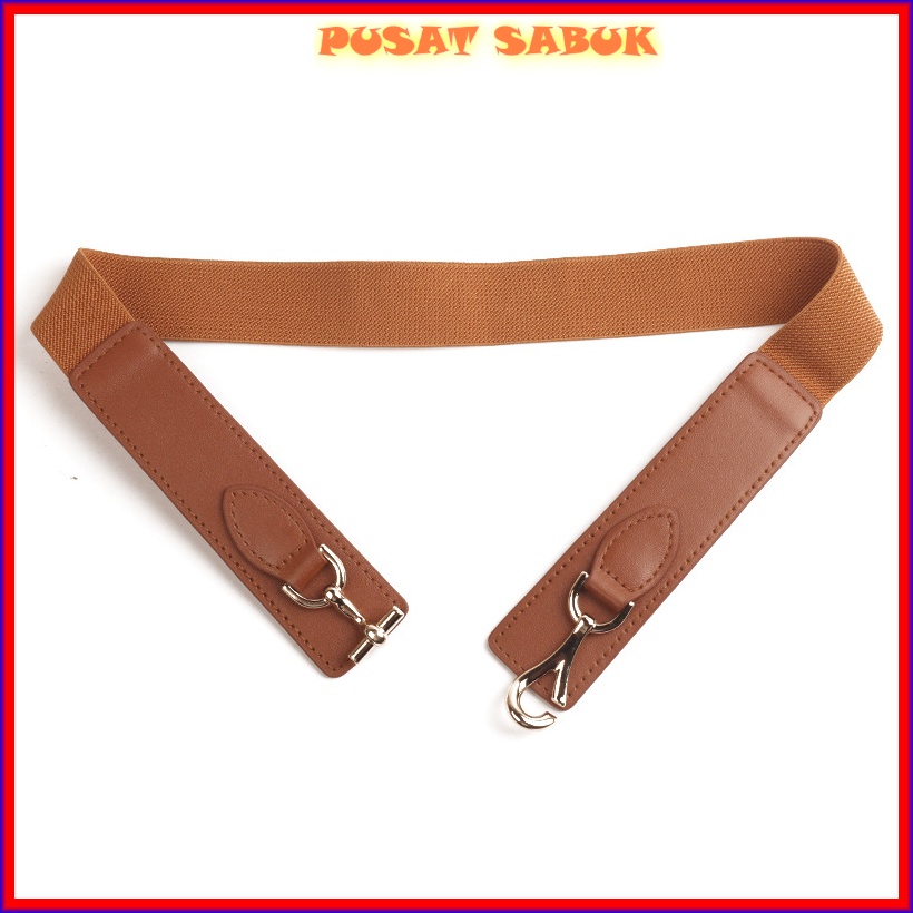 Gesper Ikat Pinggang Belt Wanita Sabuk Fashion Korea Obi Elastis Karet Cewek ban Kulit Cantik gaun Murah Kekinian Gasper Terbaru Grosir Murah Import Tali Hitam Coklat Gold Model Blet Kecil Ramping Besar Oby Dewasa Pesta Kuat Awet Cm Inch Emas