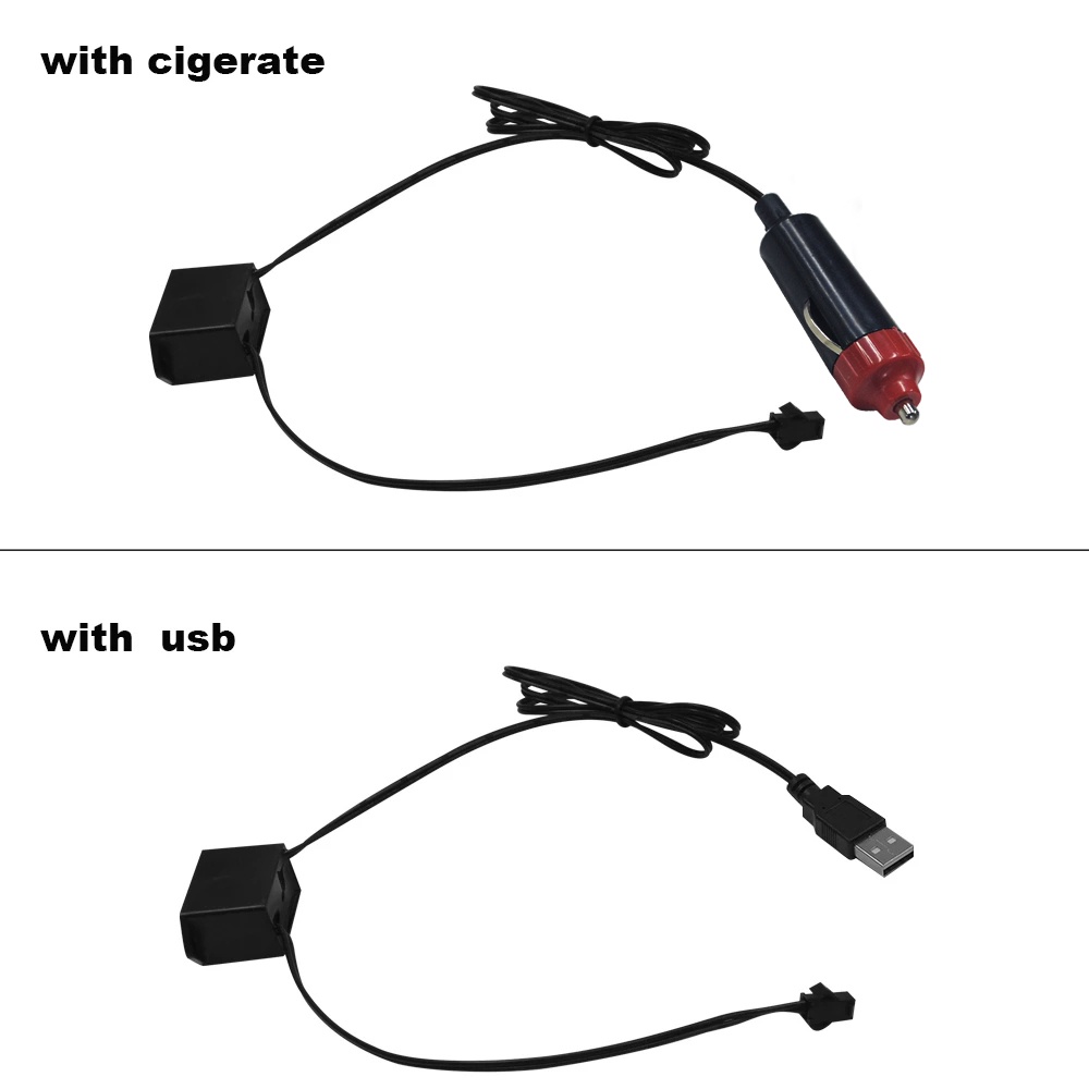 Lampu Strip Neon EL Wire Flexible Untuk Interior Mobil DIY