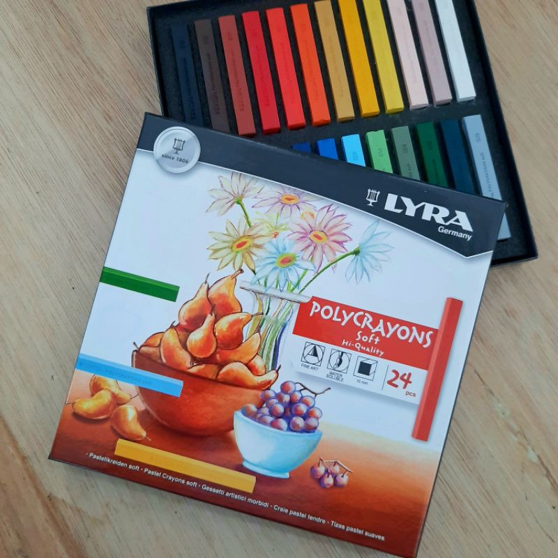 Lyra Polycrayon Soft 24 Warna / Lyra soft pastel