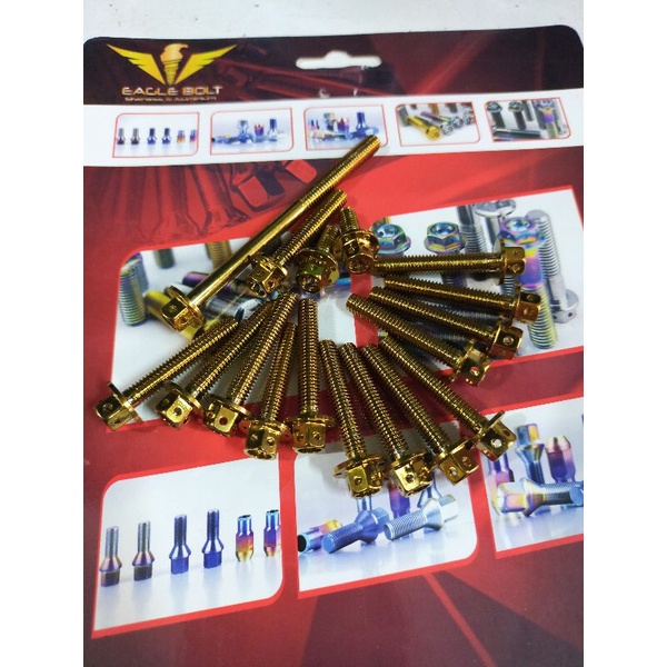 Baut Set Cvt Pb probolt Flower Beat Scopy Gold