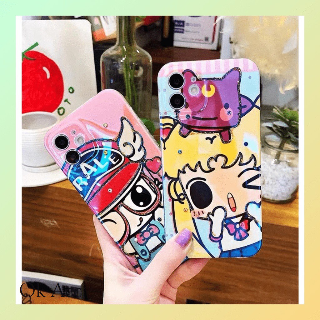 Terbaru silikon motif Sailor Moon Arale Chan Iphone 7 8 SE 7+ 8+ X Xs Xr Xs 11 12 Pro Max FH06