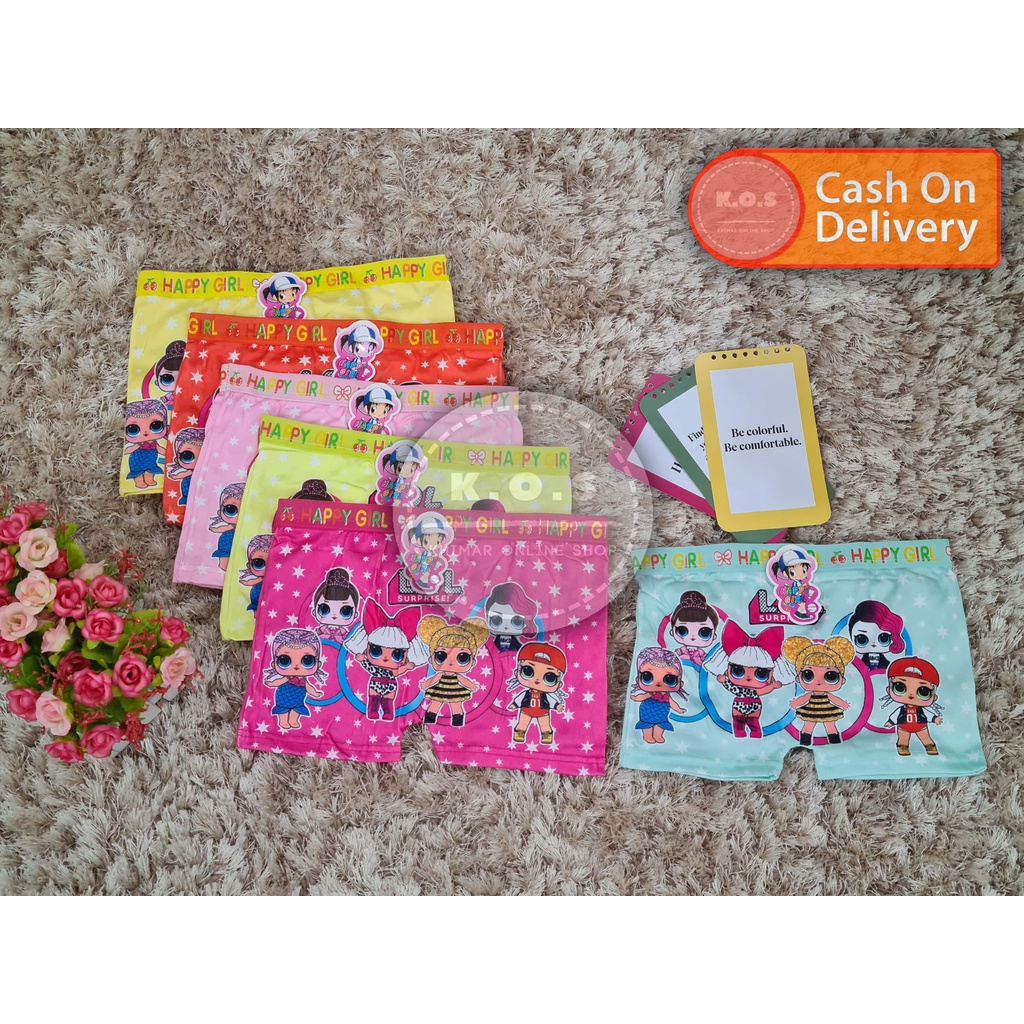 Celana dalam anak perempuan boxer cewek karet lebar