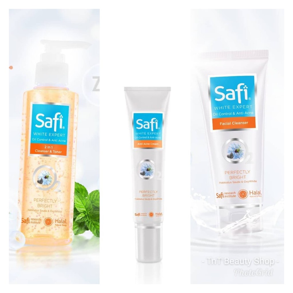 Safi White Expert Oil Control Anti Acne 2in1 Cleanser Toner 150ml Acne Facial Cleanser Cream