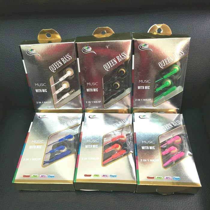 Handsfree Headset Hf Earphone CRV QUEEN BASS C012 ORIGINAL Bergaransi