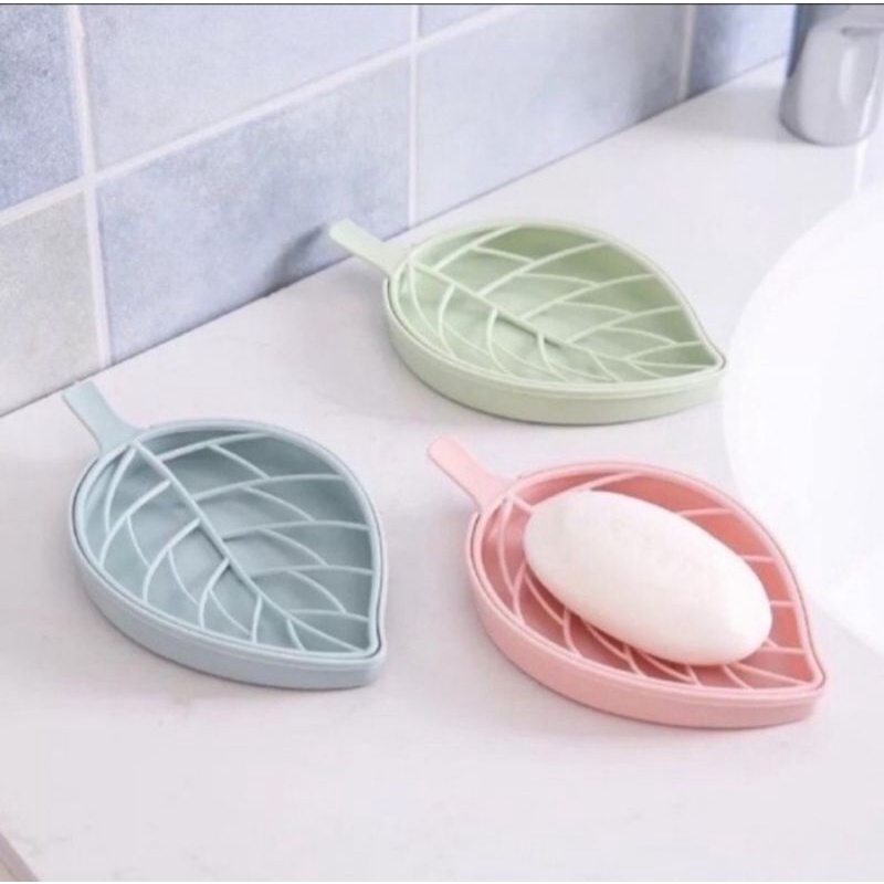 Tempat Sabun Bentuk Daun Tatakan Sabun Mandi Batang / Tempat Sabun Motif Bentuk Daun Leaf Soap